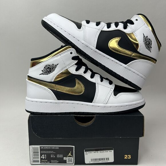 Nike Shoes Air Jordan 1 Retro Mid “White Gold” 2023